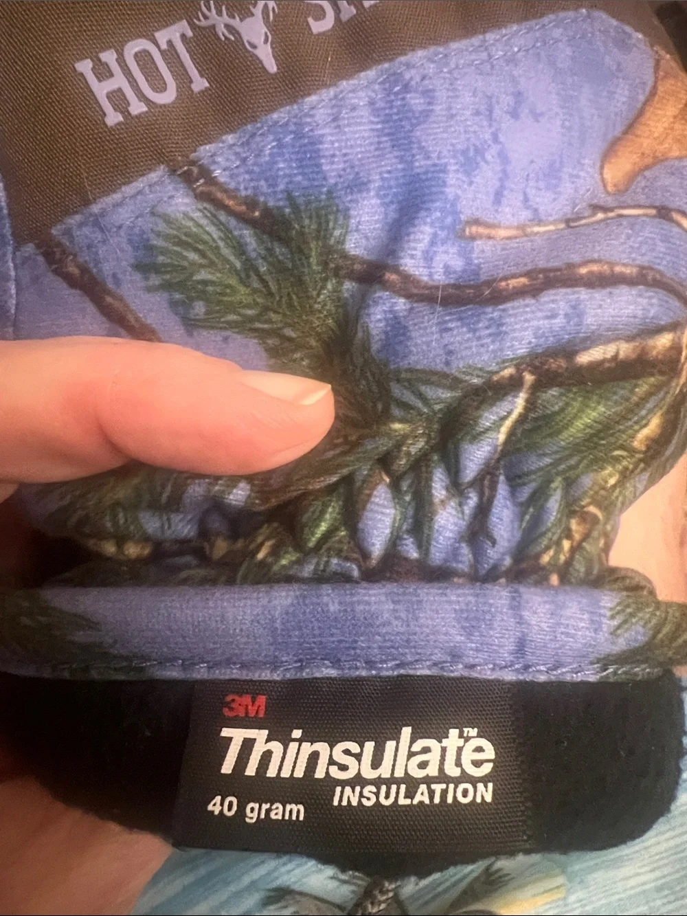 Women’s Purple and Brown Camo Winter Gloves